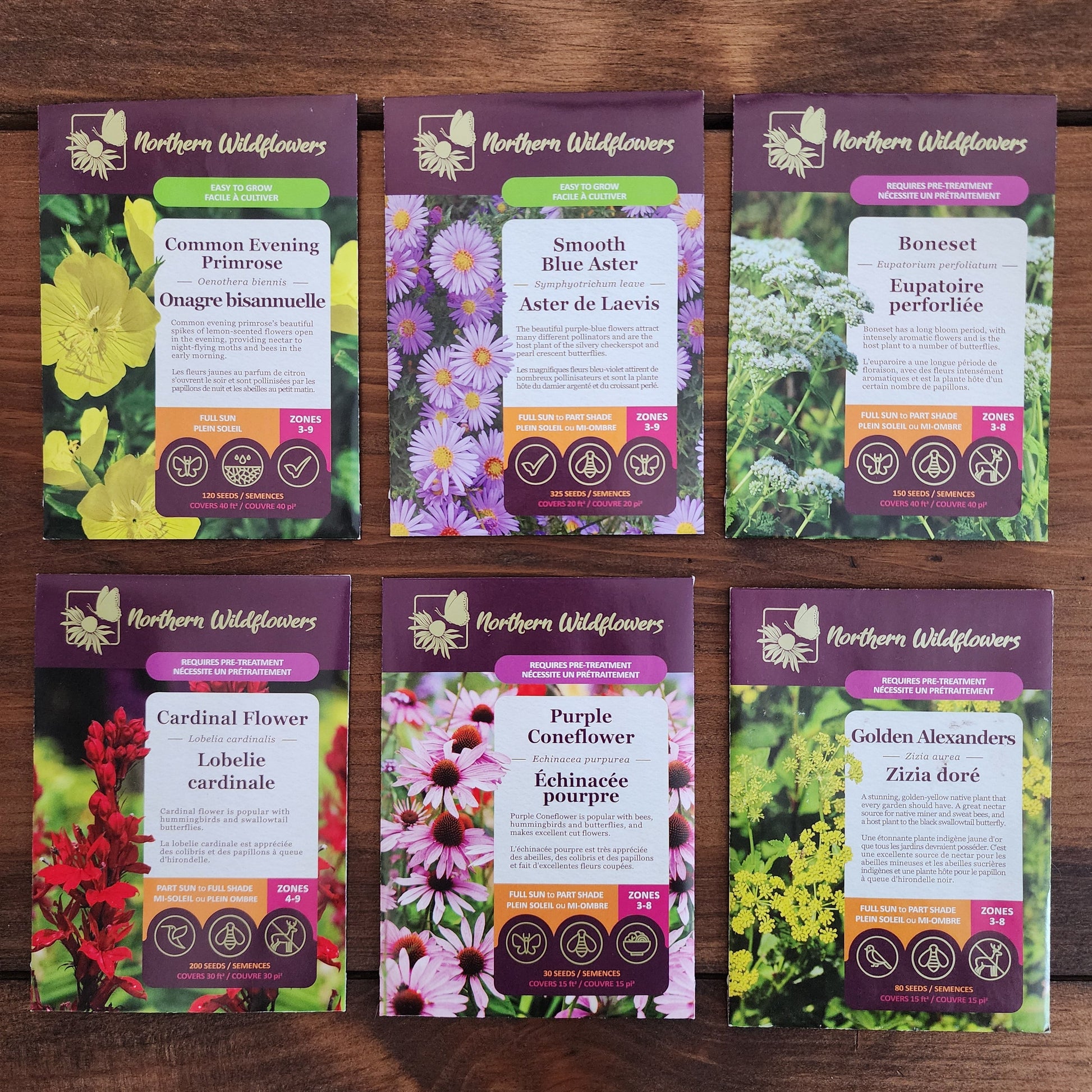 Northern Wildflowers seed collection for butterflies.