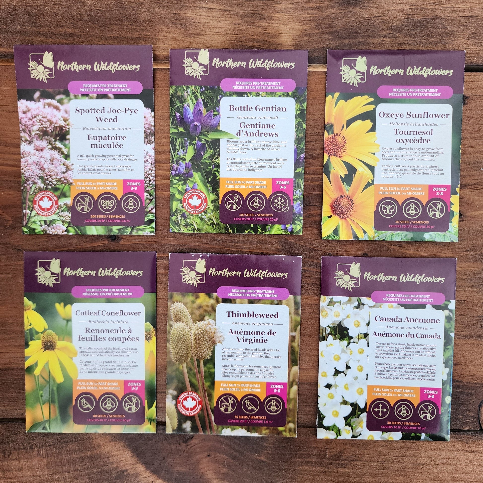 Northern Wildflowers seed collection for deer-resistent native plants.