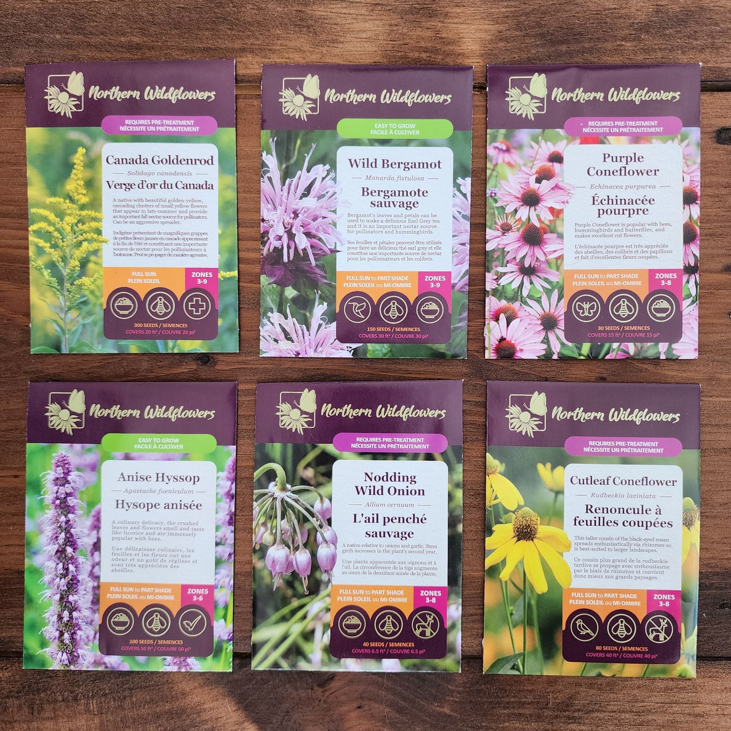 Northern Wildflowers seed collection for teas and cooking.