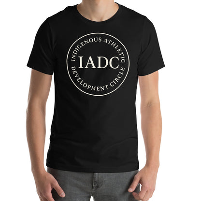 Black t-shirt with 'IADC' logo.