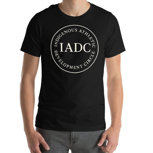 Black t-shirt with 'IADC' logo.