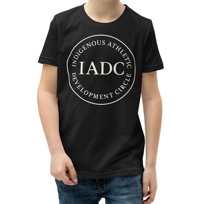 Black t-shirt with 'IADC' logo.